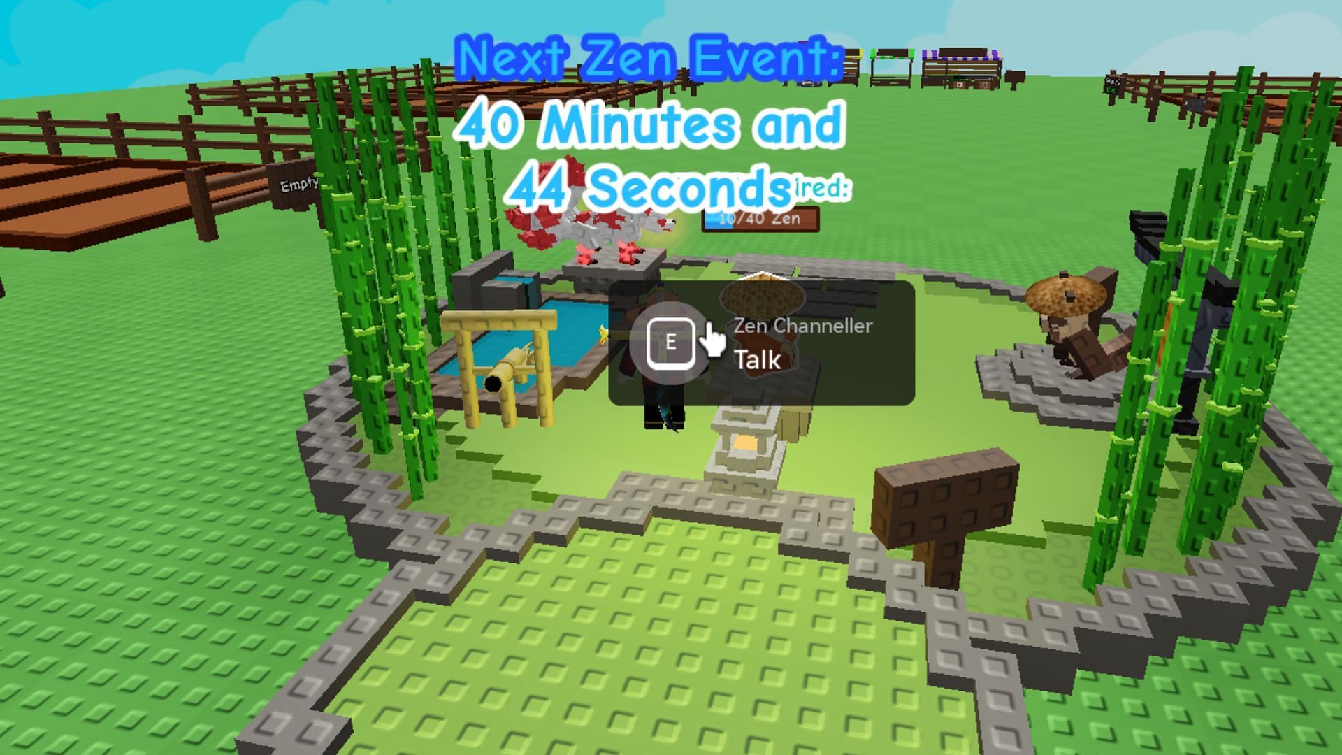 Note the countdown above the Zen Channeller (Image via Roblox)